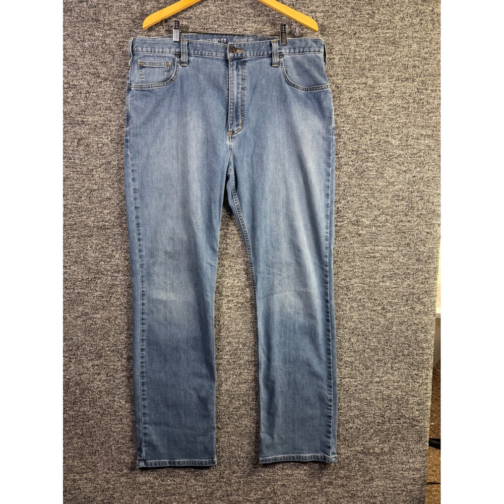 Carhartt Relaxed Fit Straight Leg Jeans Mens 40x34 Blue Medium Wash Denim 0483